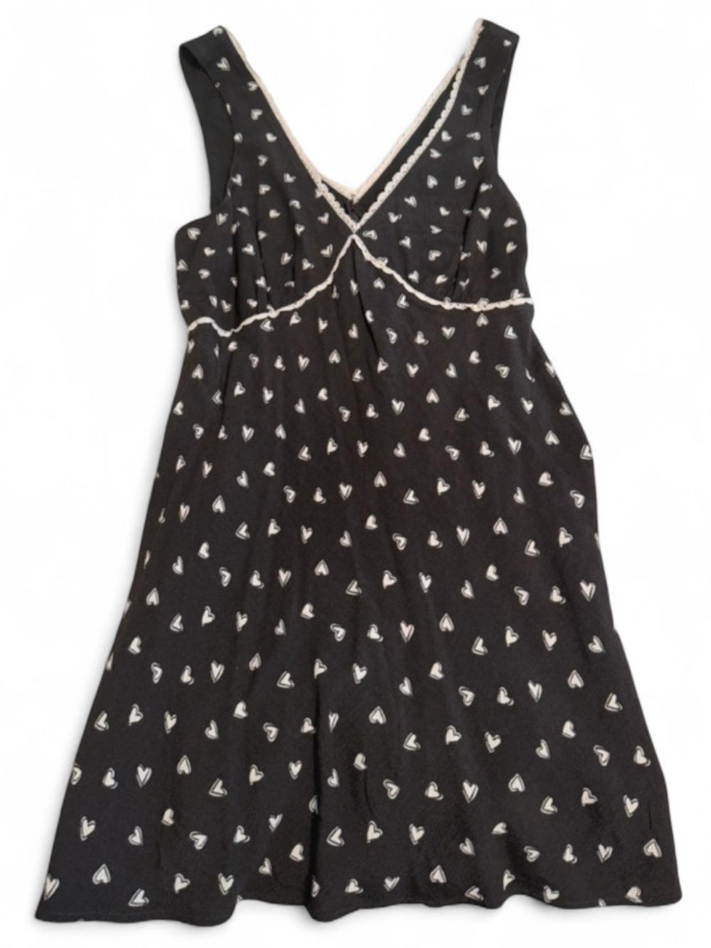 AE V-Neck Mini Slip Dress, flouncy silhouette, deep V-neckline, empire waist.